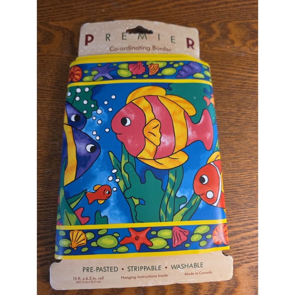 Vintage Fun Fish Wall Border Sea Life Ocean Beach House Wall Decor